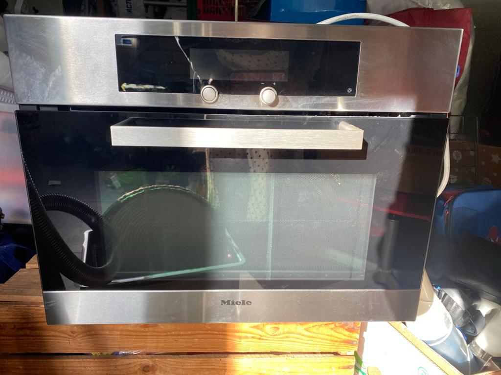 Miele H4060BM inbouw combi-oven (defect) voor onderd of repa, Witgoed en Apparatuur, Ovens, Ophalen, 45 tot 50 cm, Combi-oven