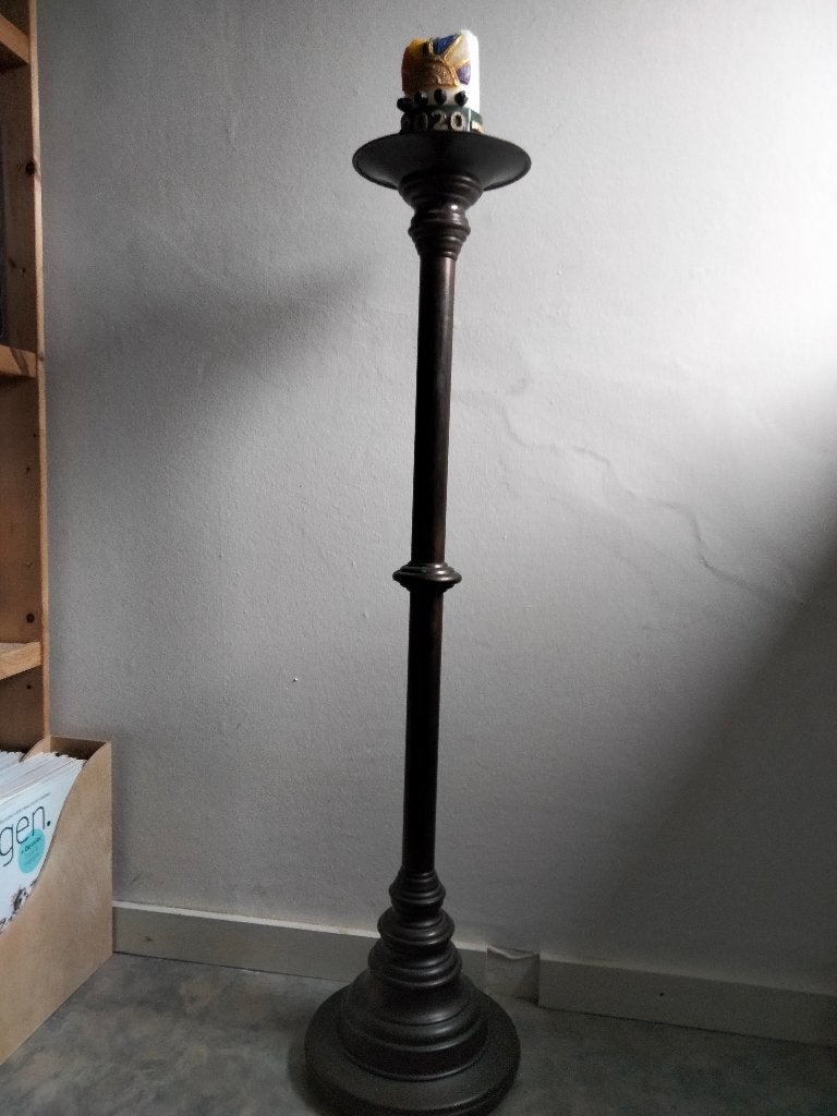 kandelaar, Huis en Inrichting, Woonaccessoires | Kandelaars en Kaarsen, Gebruikt, Bruin, Overige merken, Ophalen of Verzenden