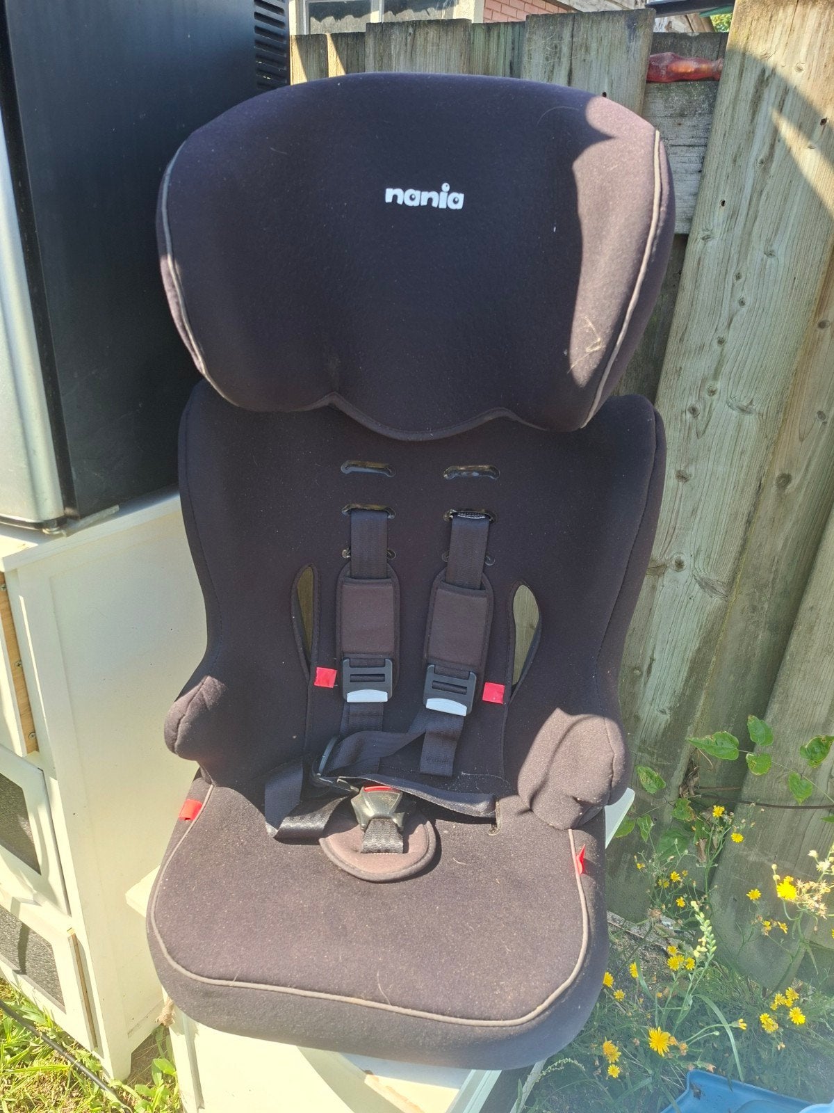 Nania autostoel 9-36 kg - Zwart, gebruikt, Ophalen of Verzenden
