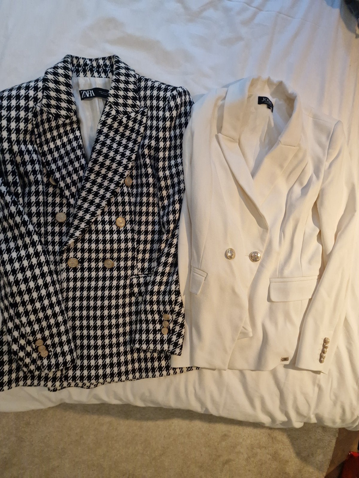 Twee colbertjasjes Zara en Josh V maat S, Ophalen of Verzenden, Zo goed als nieuw, Maat 38/40 (M), Wit