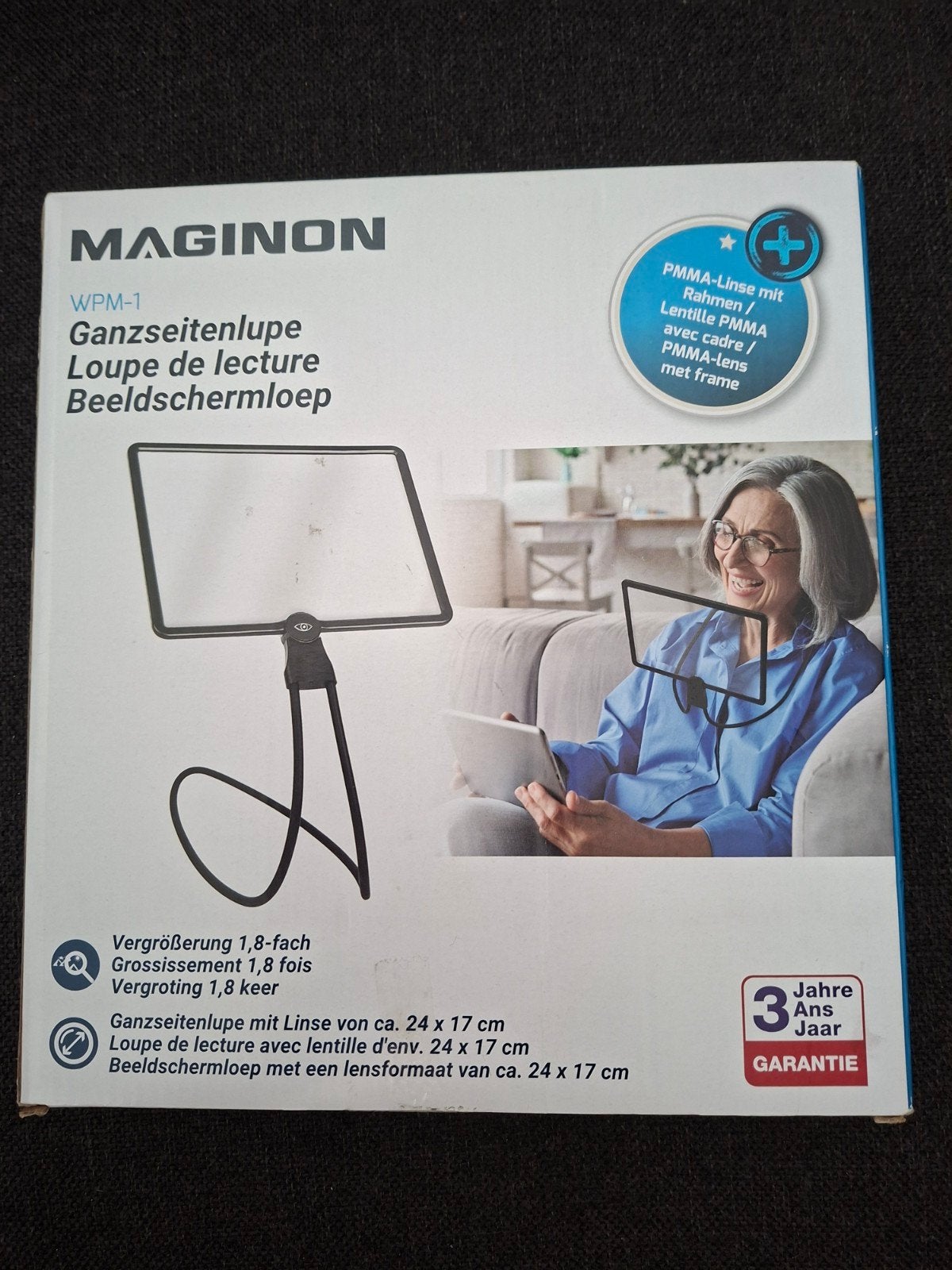 MAGINON WPM-1 Ganzseitenlupe / Beeldschermloep 1.8x, Ophalen of Verzenden, Nieuw, Vergrootglas of Loep