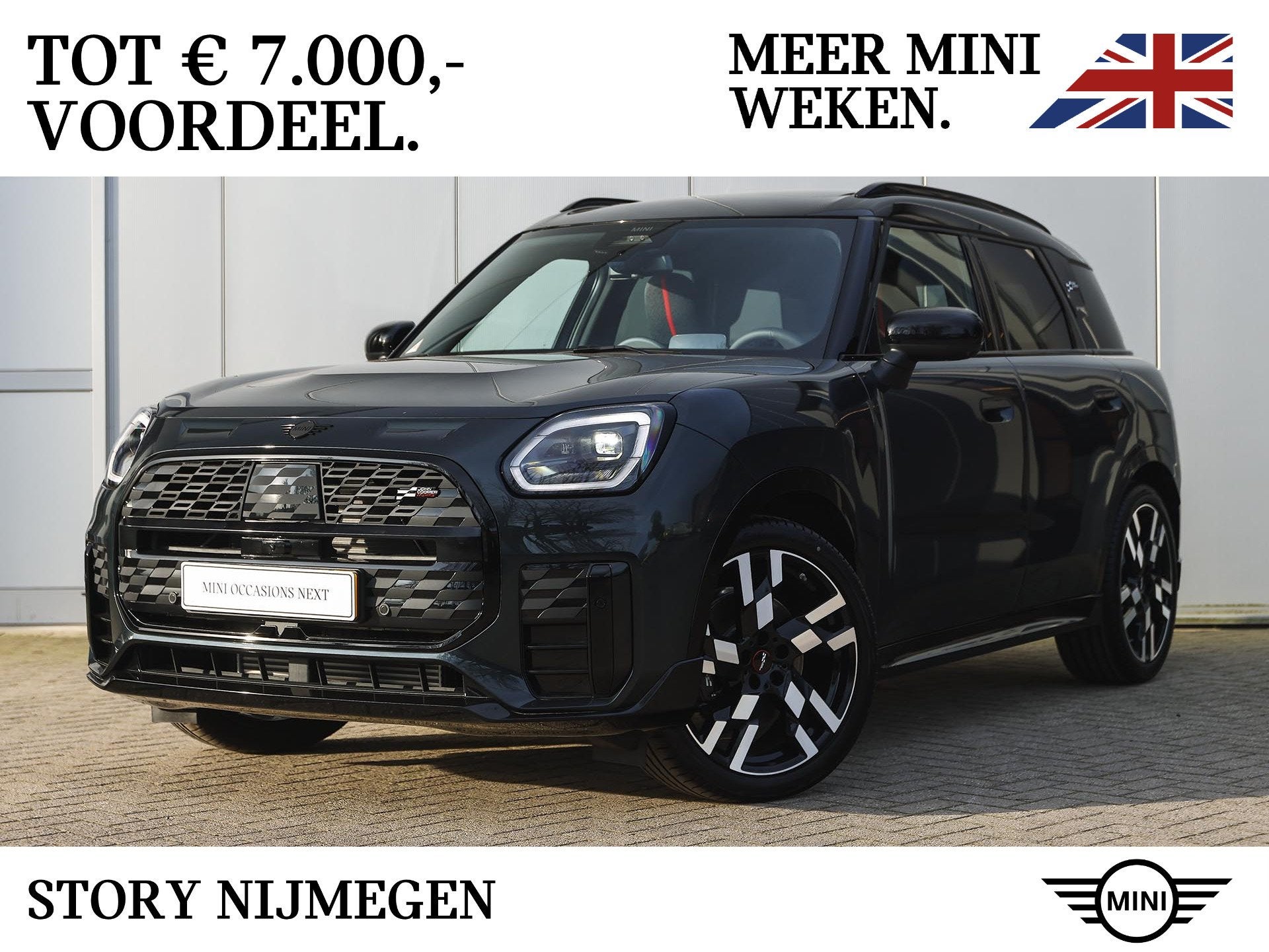 MINI Countryman C Automaat / John Cooper Works / Pakket L /, Auto's, Dealer onderhouden, Met garantie (alle), Nieuw, 3 cilinders