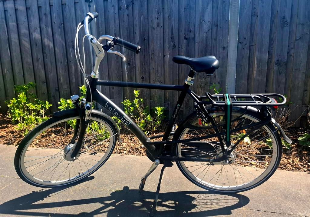 Batavus mambo Herenfiets - Zwart framemaat 61, Fietsen en Brommers, Ophalen, Gebruikt, Versnellingen, Batavus