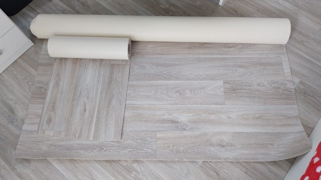 Vinyl Vloer/Zeil Laminaatlook Grijs Eiken + GRATIS extra rol, Ophalen, Overige typen, Nieuw, 5 tot 10 m²