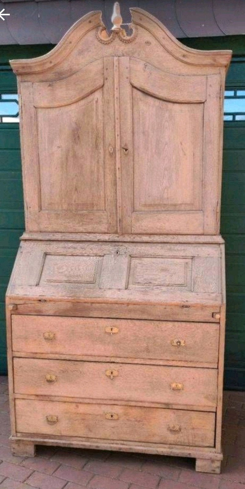 Massief houten secretaire Scandinavische Zweeds buffetkast, Ophalen, Gebruikt