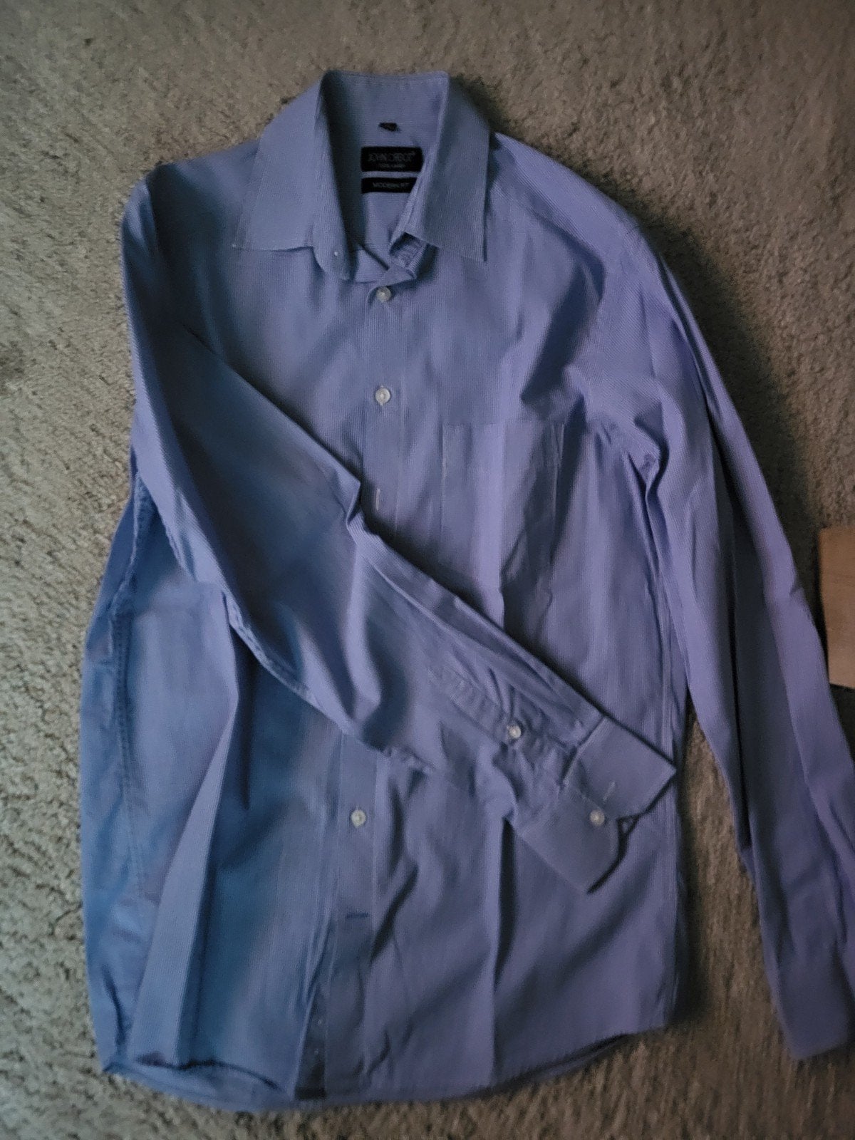John Cabot Modern Fit overhemd - Halswijdte 41/42 (L), Blauw, Ophalen of Verzenden, Zo goed als nieuw, Halswijdte 41/42 (L)