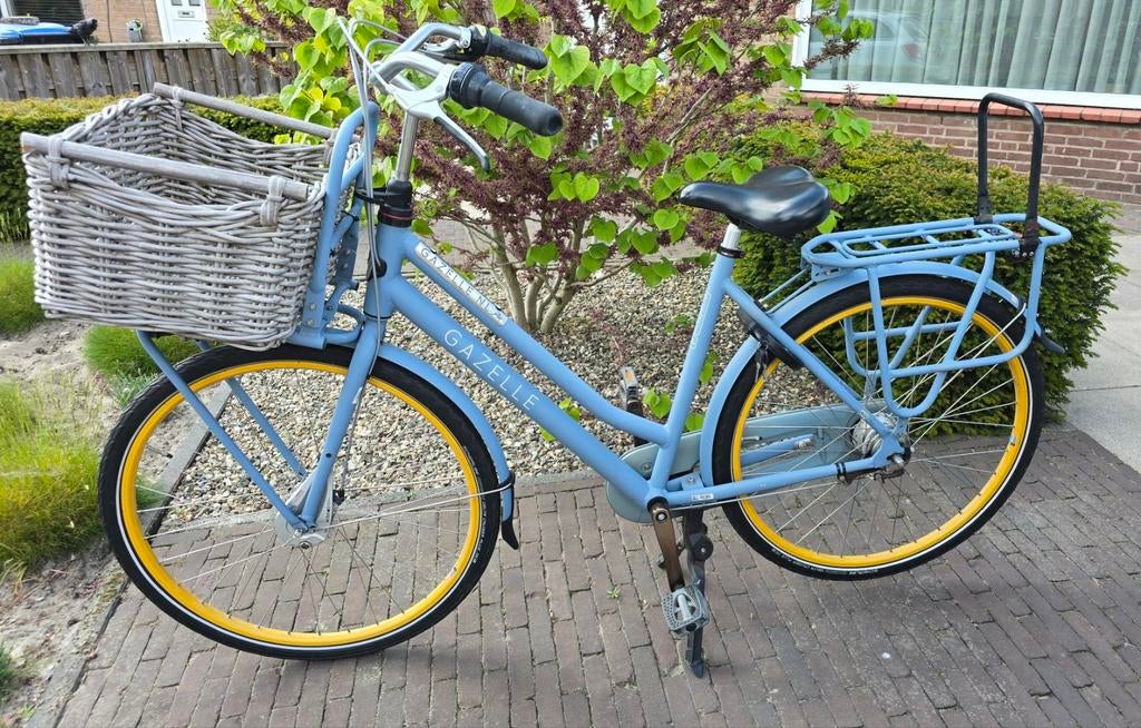 Gazelle HeavyDutyNL Stadsfiets - Licht staalblauw, Ophalen, Versnellingen, Gazelle, Trommelrem