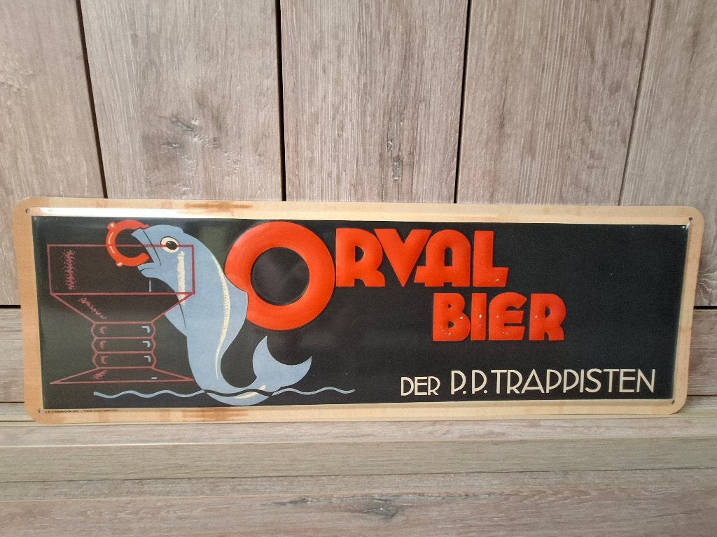 Reclamebord Orval - Zeldzame Nederlandstalige versie, Ophalen of Verzenden, Nieuw, Reclamebord, Plaat of Schild, Overige merken