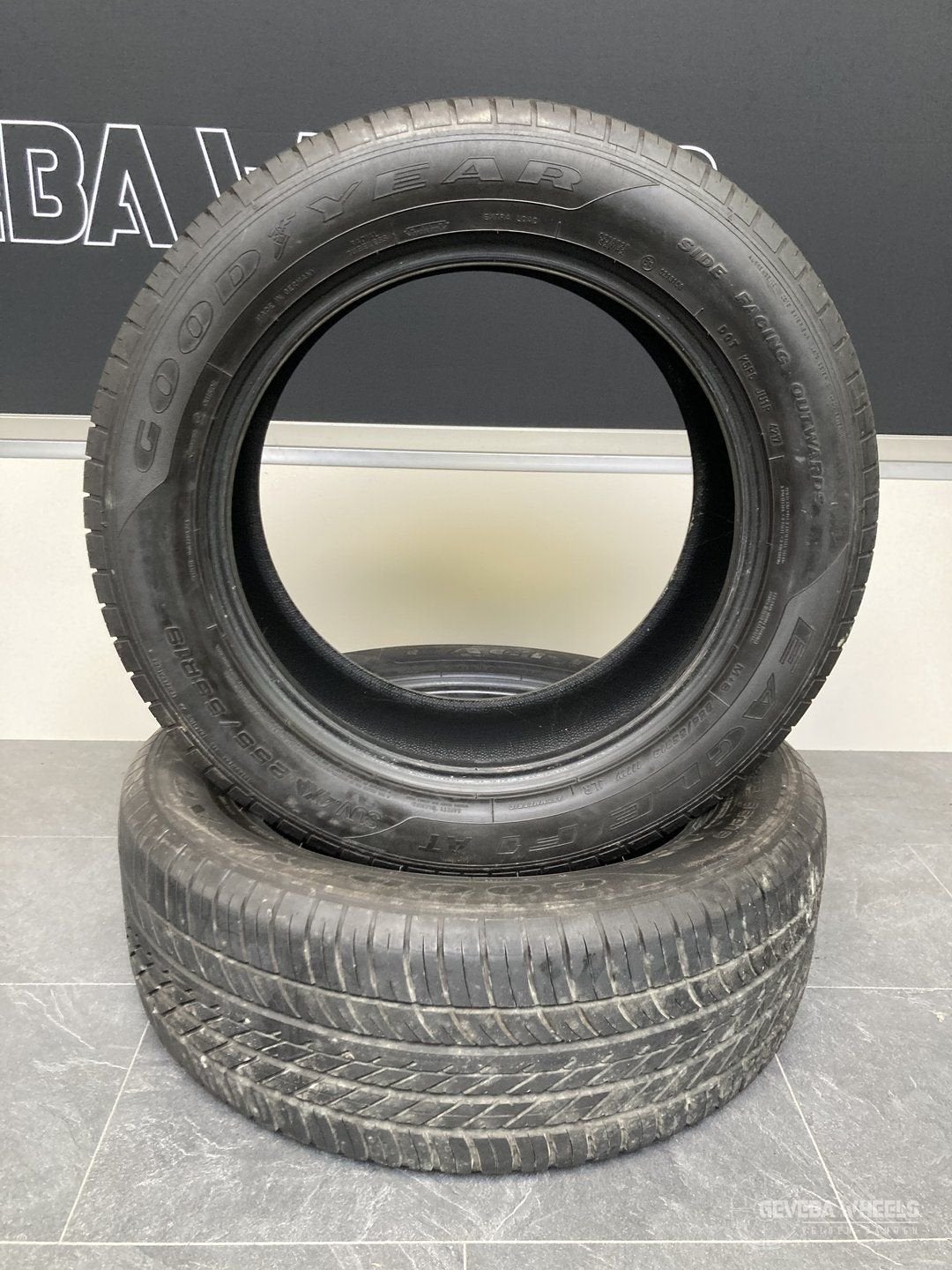 2x 255/55/19 111W Goodyear Eagle F1 AT SUV 4X4 zomer banden, 19 inch, Gebruikt, 255 mm, -