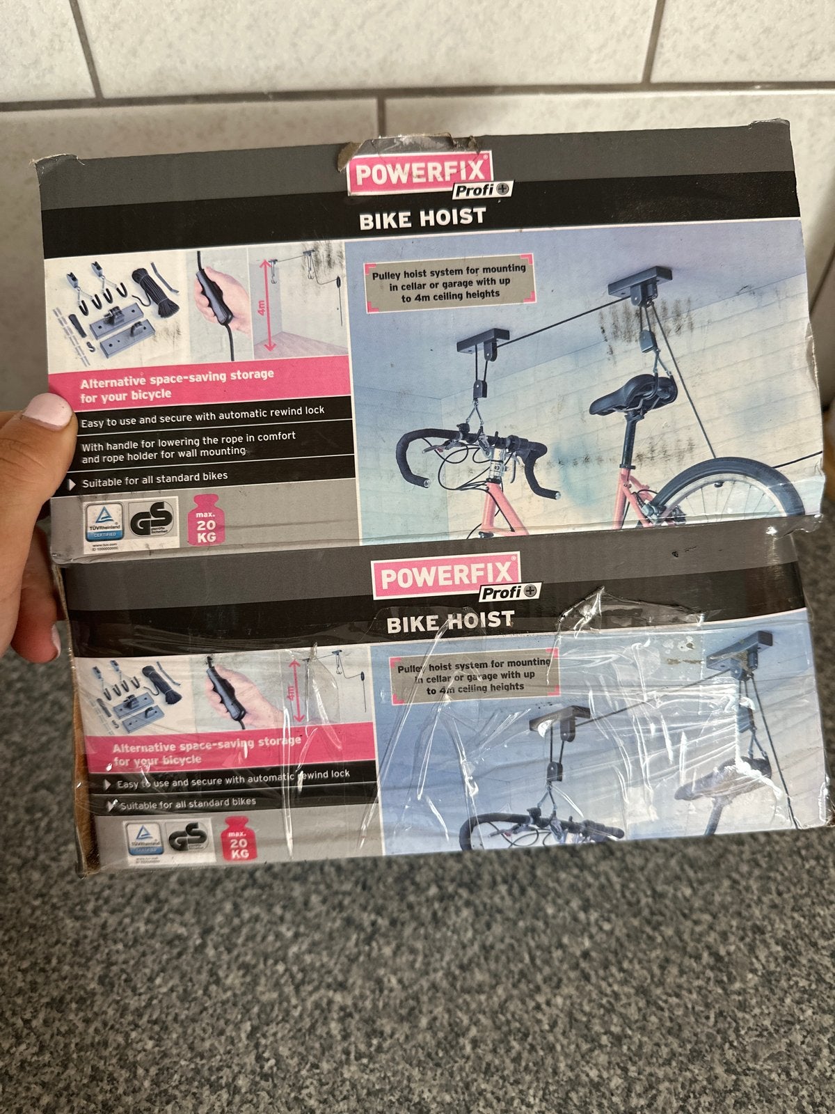 POWERFIX Profi Fiets ophangsysteem - Bike Hoist, Ophalen of Verzenden, Nieuw