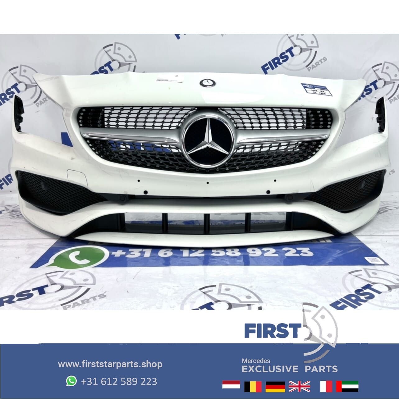 W117 CLA Facelift AMG Voorbumper compleet diamand gril Origi, Auto-onderdelen, Gebruikt, -, Voor, Ophalen of Verzenden