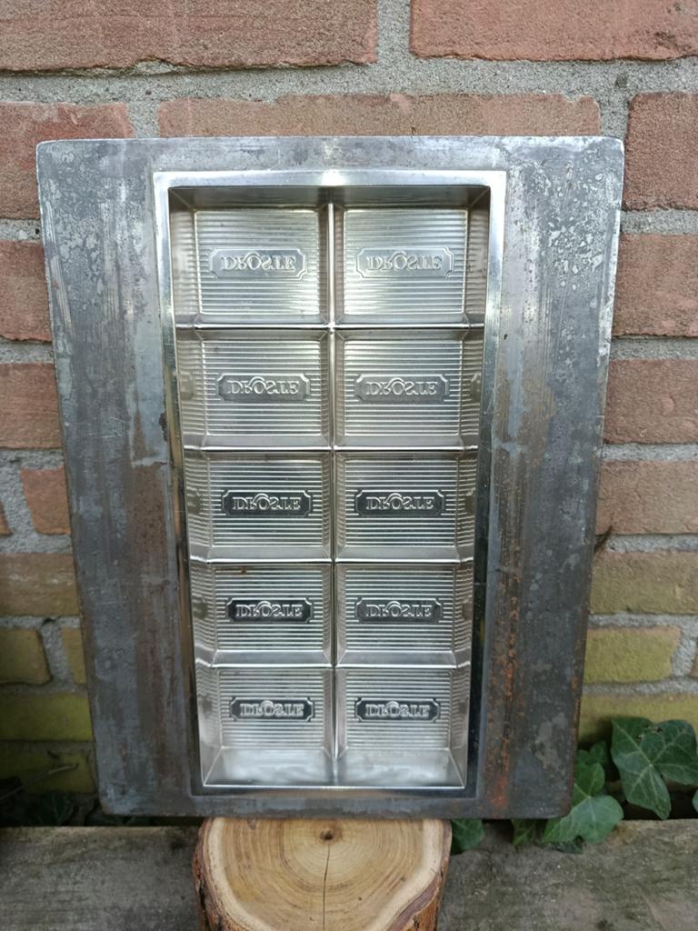 Vintage Droste chocoladevorm - Aluminium, Ophalen of Verzenden
