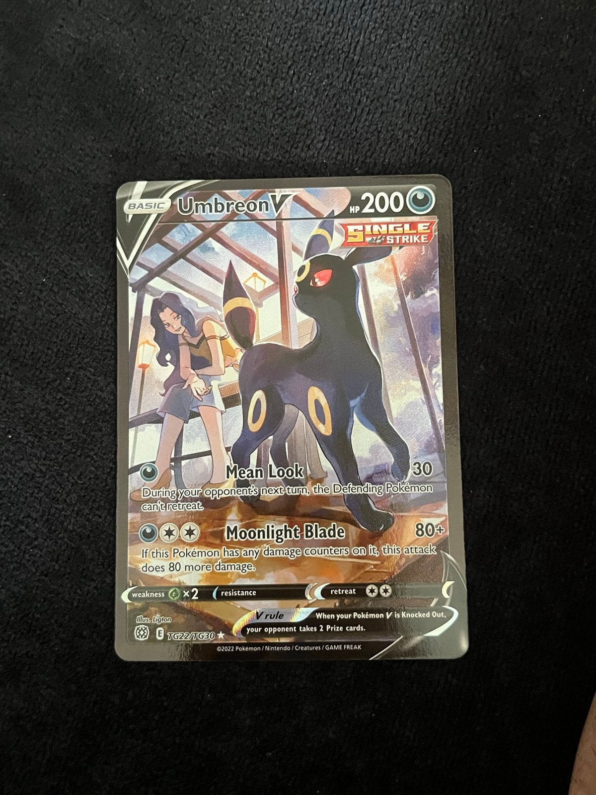 Umbreon V TG22/TG30 Brilliant Stars Pokémon Kaart NM, Ophalen of Verzenden, Zo goed als nieuw, Losse kaart, Foil