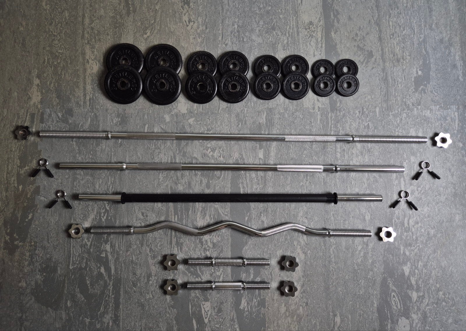 Complete 28KG Verstelbare Dumbbell Set Gietijzer Kettler, Ophalen of Verzenden, Gebruikt, Benen, Dumbbell
