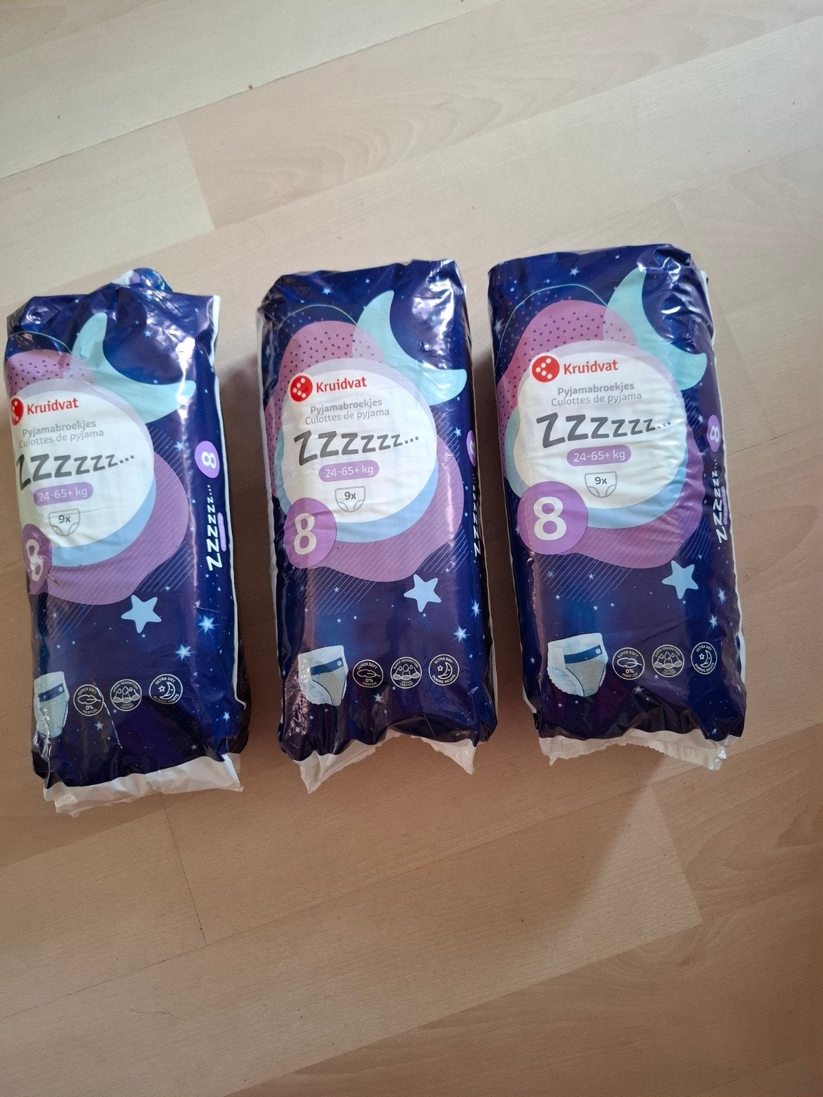 3x Kruidvat Pyjamabroekjes Zzzzzz... Maat 8 (24-65+ kg), Ophalen, Nieuw