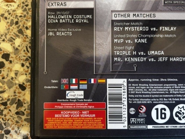 WWE Cyber Sunday 2007, Engels, Nederlands, Overige typen, Ophalen of Verzenden