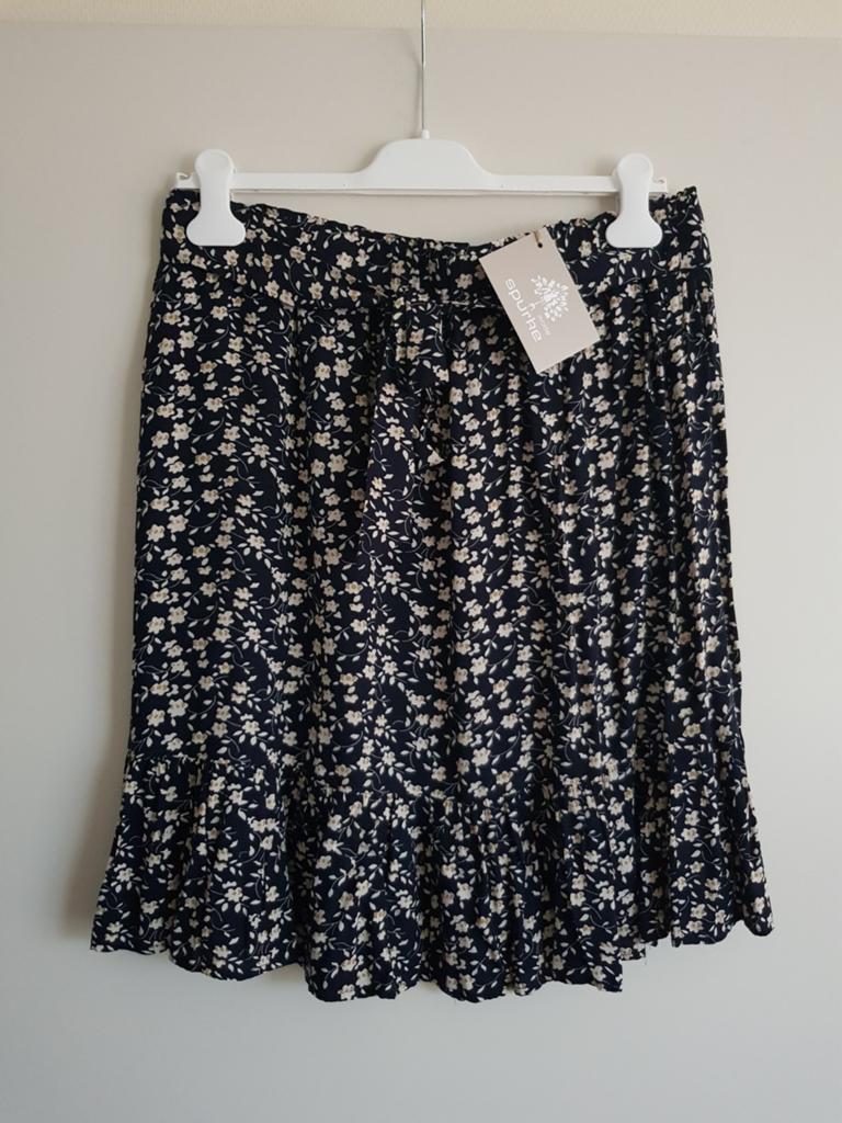 Bloomings zwart viscose rokje met bloementjes maat XL NIEUW, Zwart, Maat 46/48 (XL) of groter, Nieuw, Ophalen of Verzenden