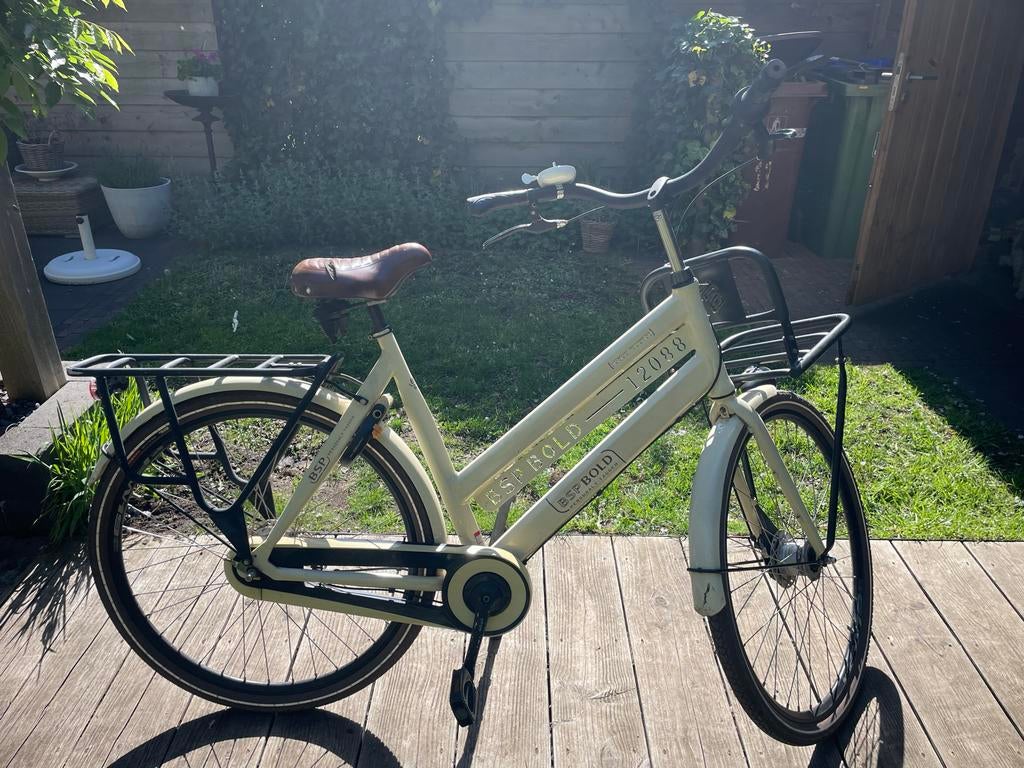 BSP Damesfiets Crème met Voorrekje - Gebruikt, Gebruikt, Versnellingen, Trommelrem, Ophalen
