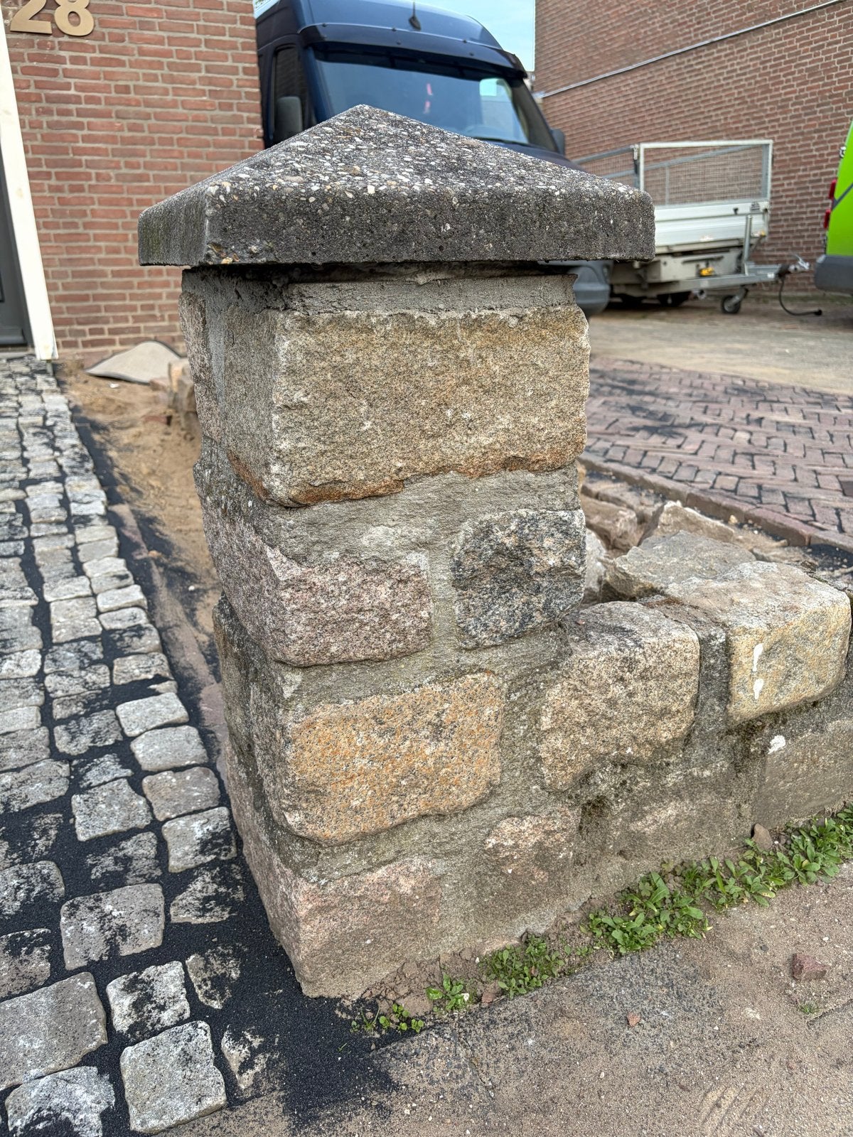 Grote kinderkopjes / keien / muurblokken, Tuin en Terras, Ophalen, Gebruikt, Graniet, Kei