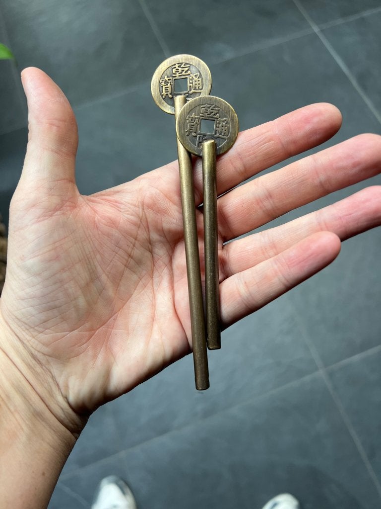 Chinees munt stokje pin chinese bruidskast kist sleutel pen, Verburgt Vintage, Meerkleurig, Nieuw, Ophalen of Verzenden