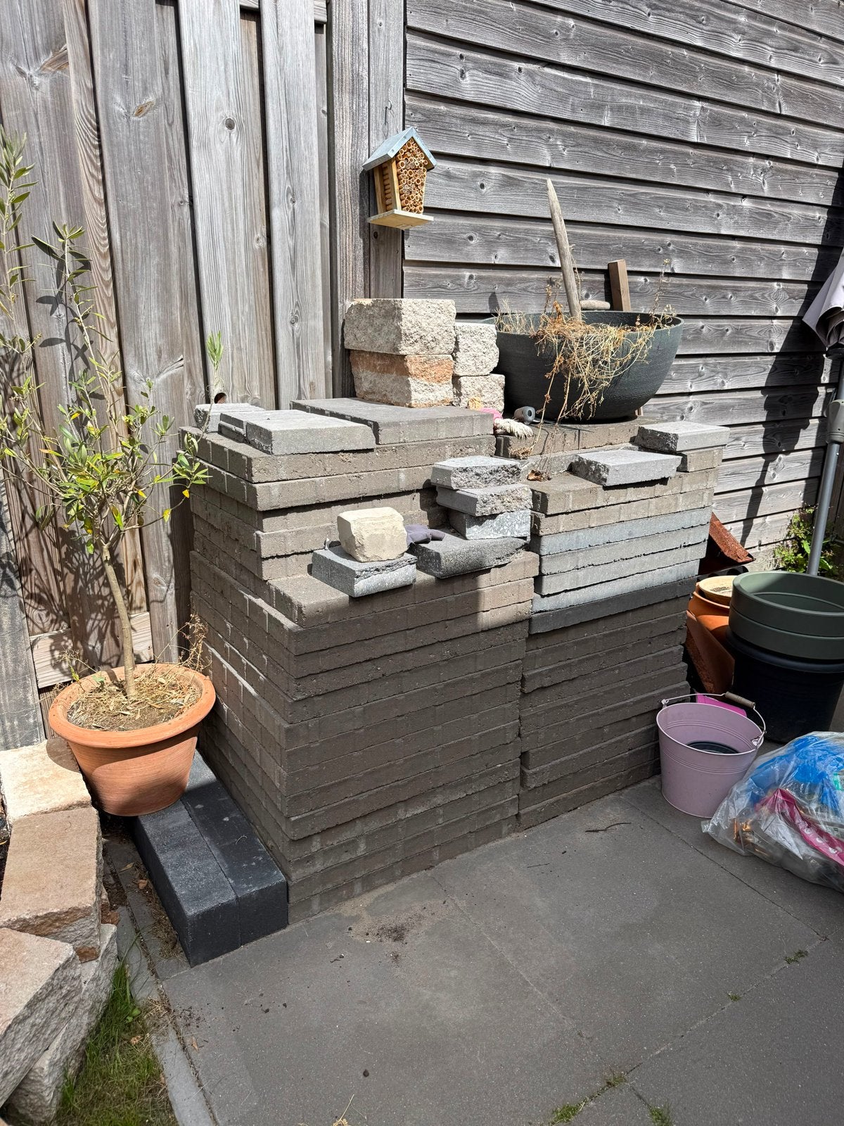 Gebruikte terrastegels, Ophalen, Gebruikt, 10 m² of meer, Beton
