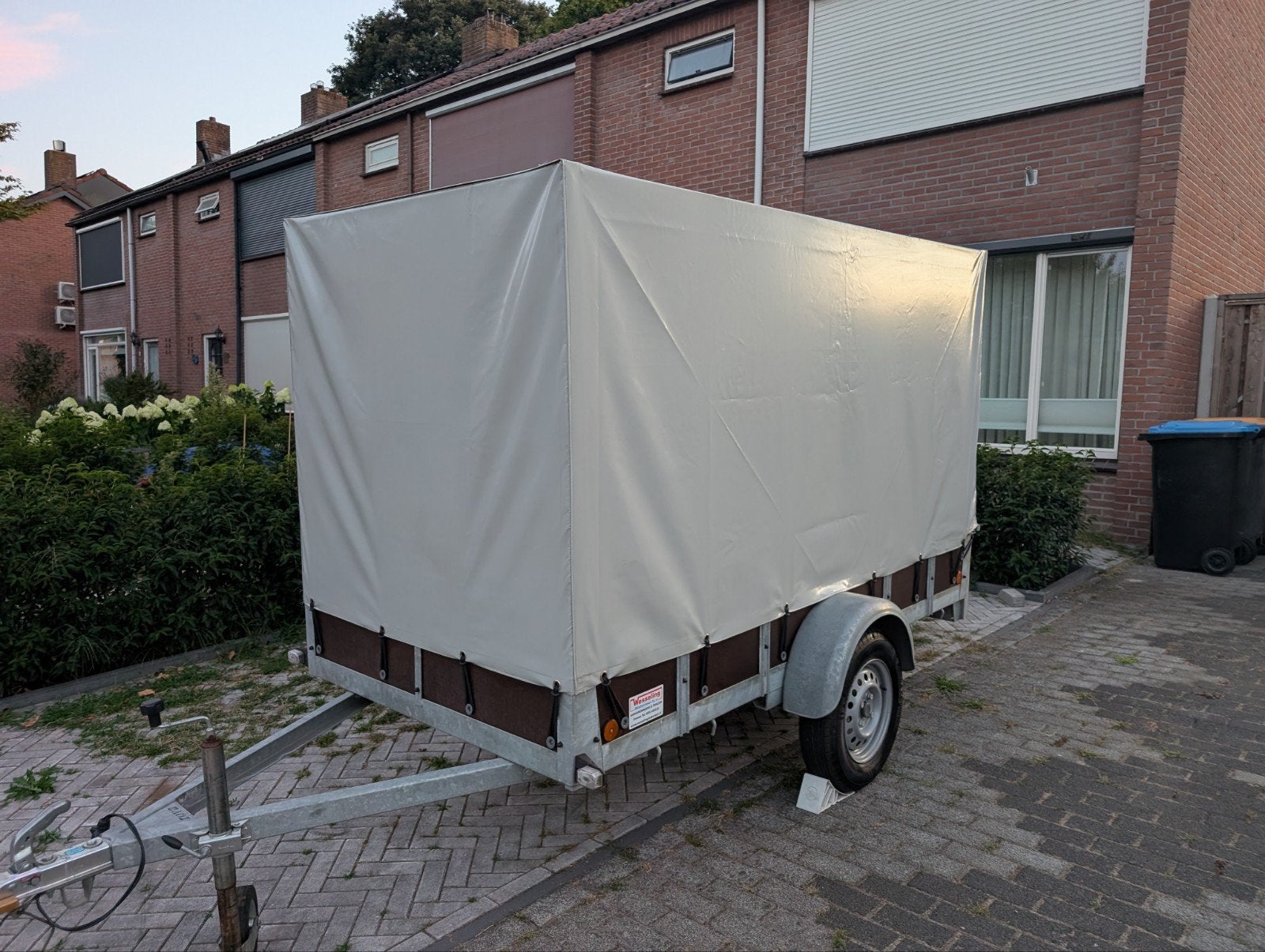 Sterke huif aanhanger 257 x 132, in zeer goede staat!, Ophalen