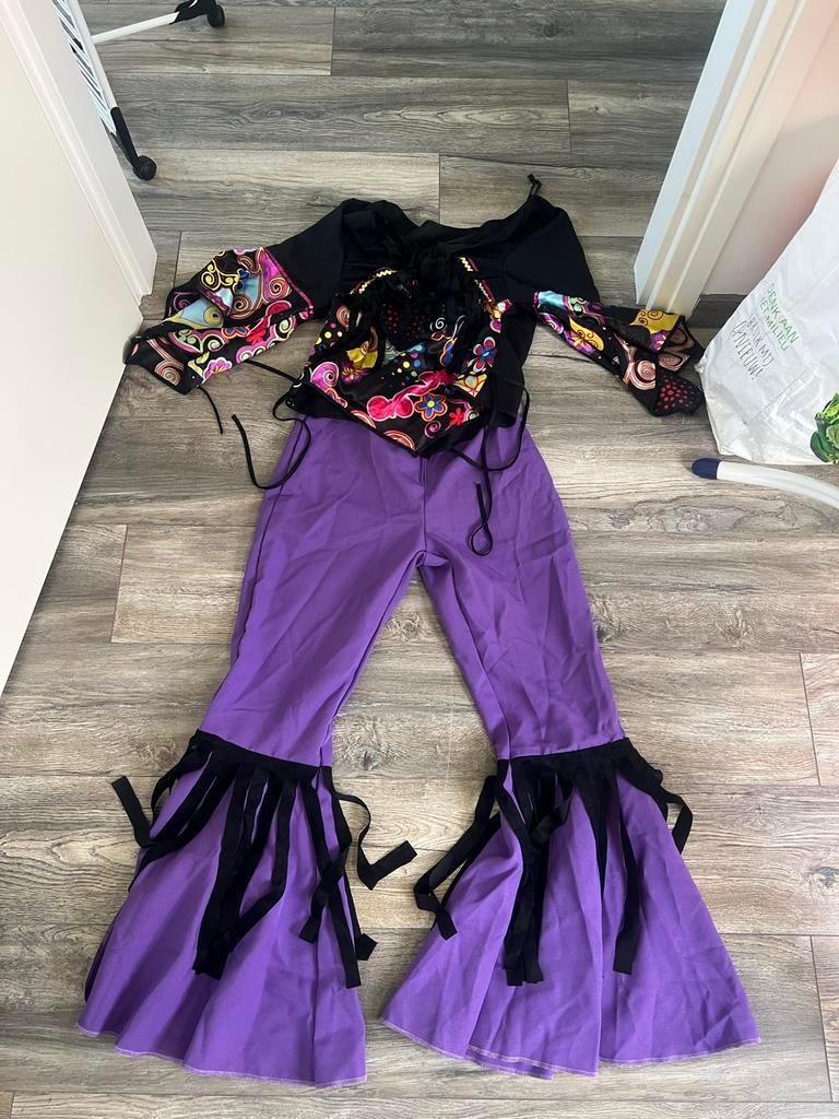 Hippie Pak - Kleurrijk Kostuum voor Feestjes, Kinderen en Baby's, Ophalen of Verzenden, Zo goed als nieuw, 170 of groter, Meisje