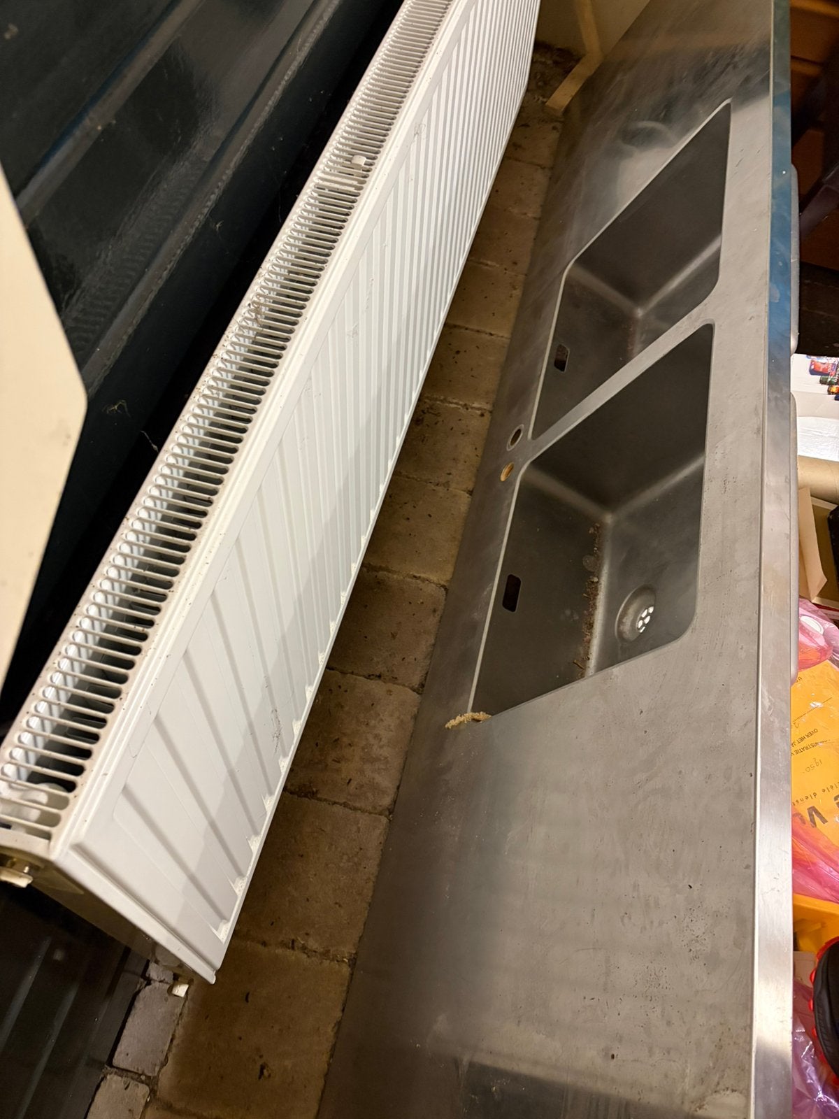 Keukenblad rvs 230 x 65, Huis en Inrichting, Keuken | Keukenelementen, Ophalen, Zo goed als nieuw, 200 cm of meer, Minder dan 100 cm