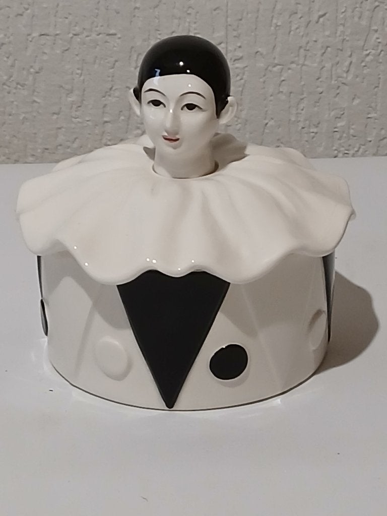 Prachtig Vintage Pierrot pot met deksel.  Gout Frankrijk, Antiek en Kunst, Ophalen of Verzenden