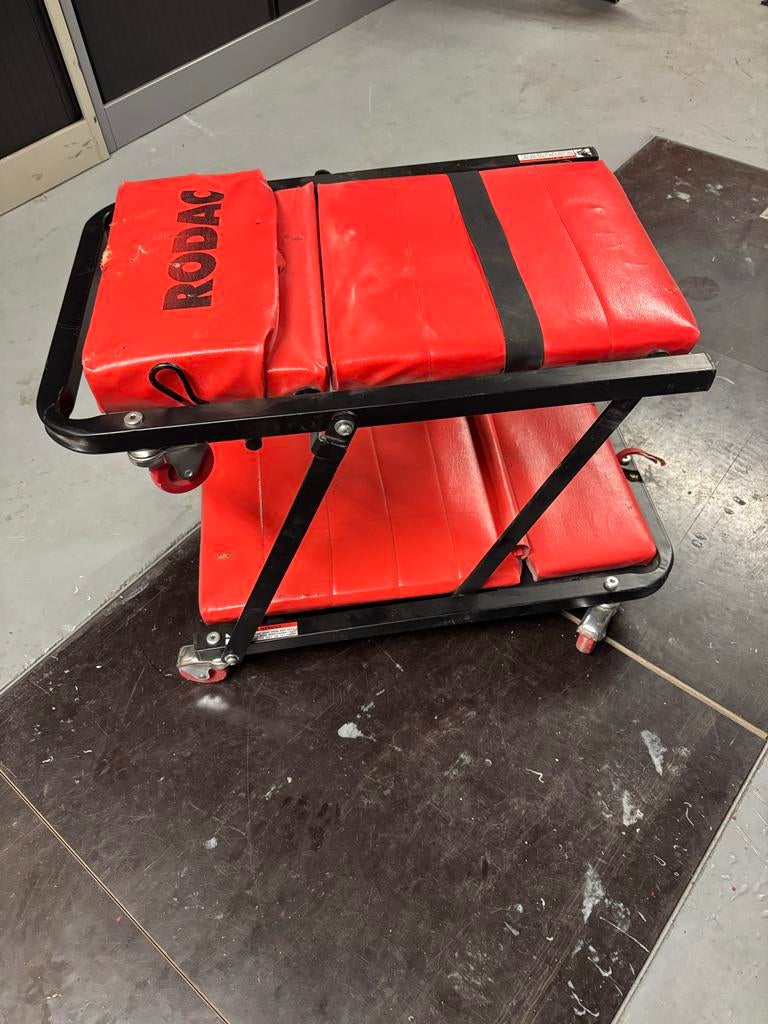 Rodac Werkplaats Kruk / Ligkar - 2-in-1, Auto diversen, Autogereedschap, Gebruikt, Ophalen of Verzenden