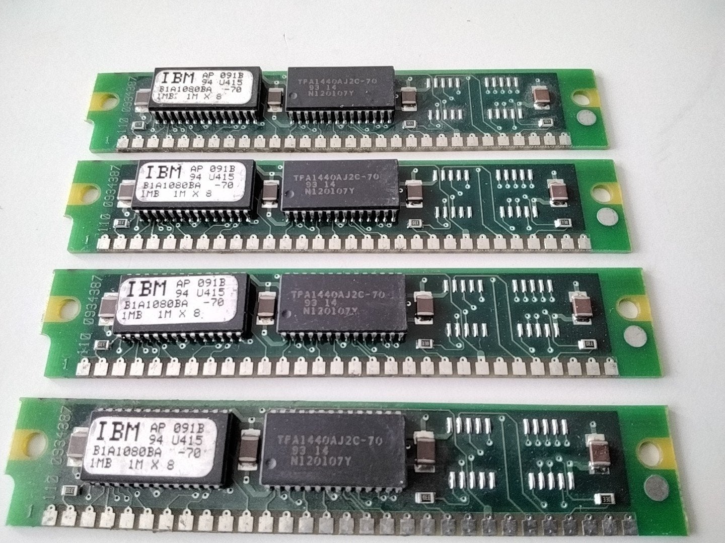 Set van 4 stuks 1mb 30 pins FPM geheugen van IBM, Ophalen of Verzenden, IBM
