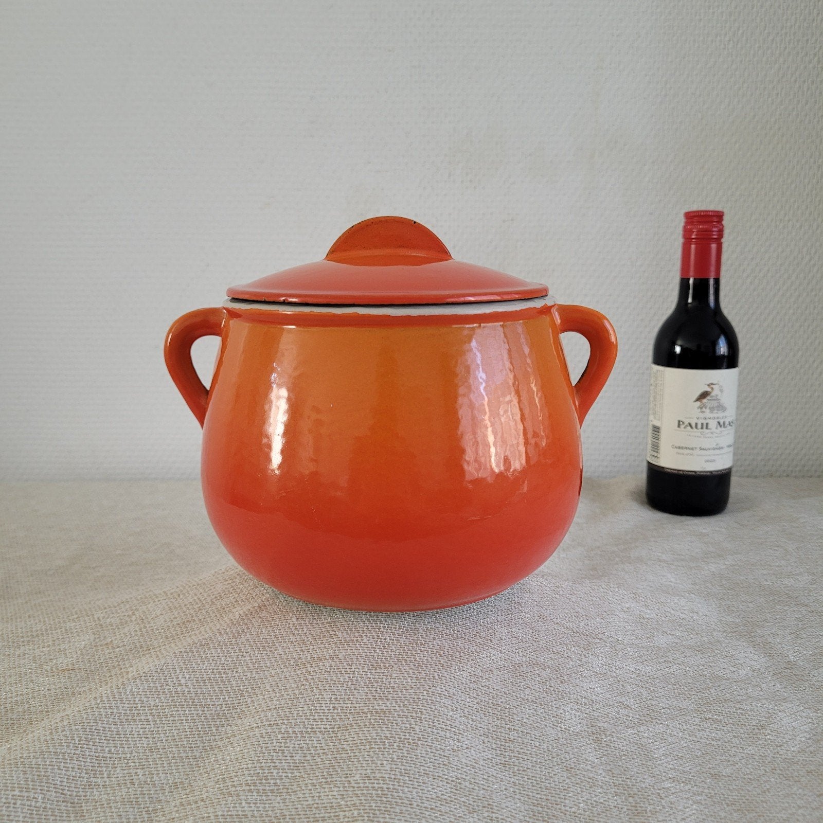 cousances le creuset gietijzer emaille braadpan bonenpot, Le Creuset, Ophalen of Verzenden, Zo goed als nieuw, Geschikt voor inductie