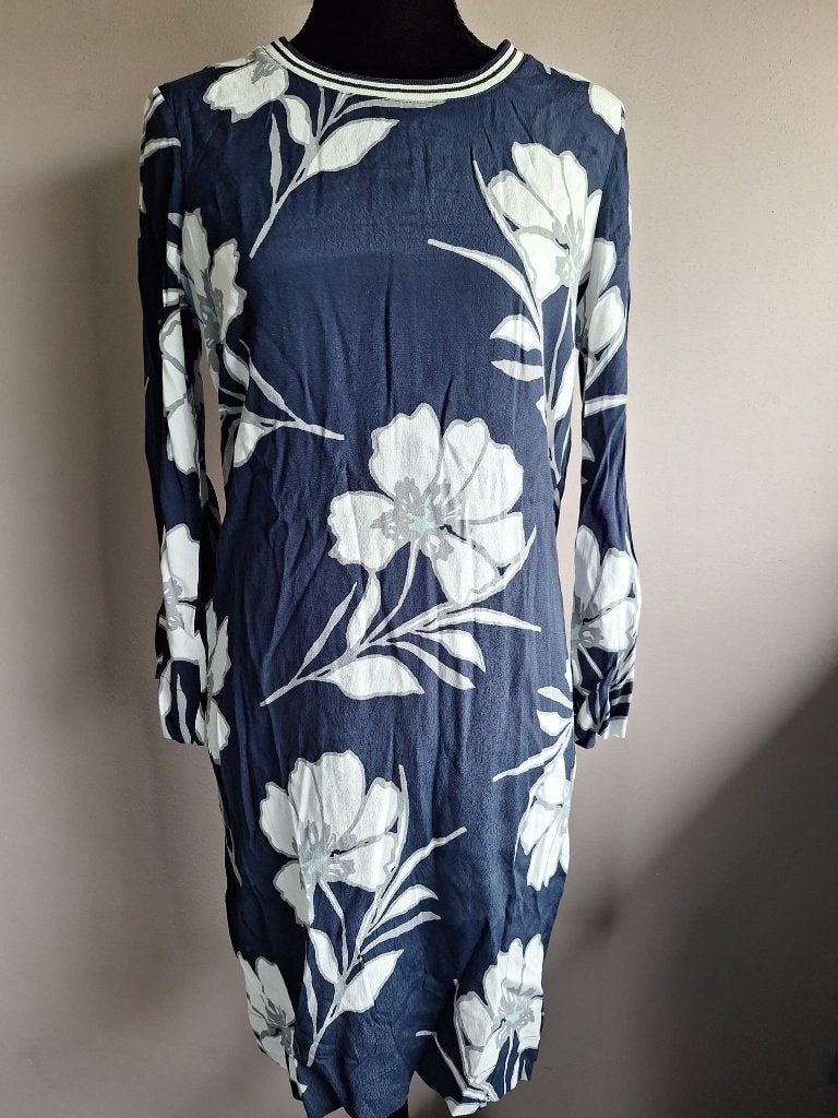 Nieuwe blauwe stretch jurk bloem van McGregor, maat S/36, McGregor, Blauw, Nieuw, Ophalen of Verzenden