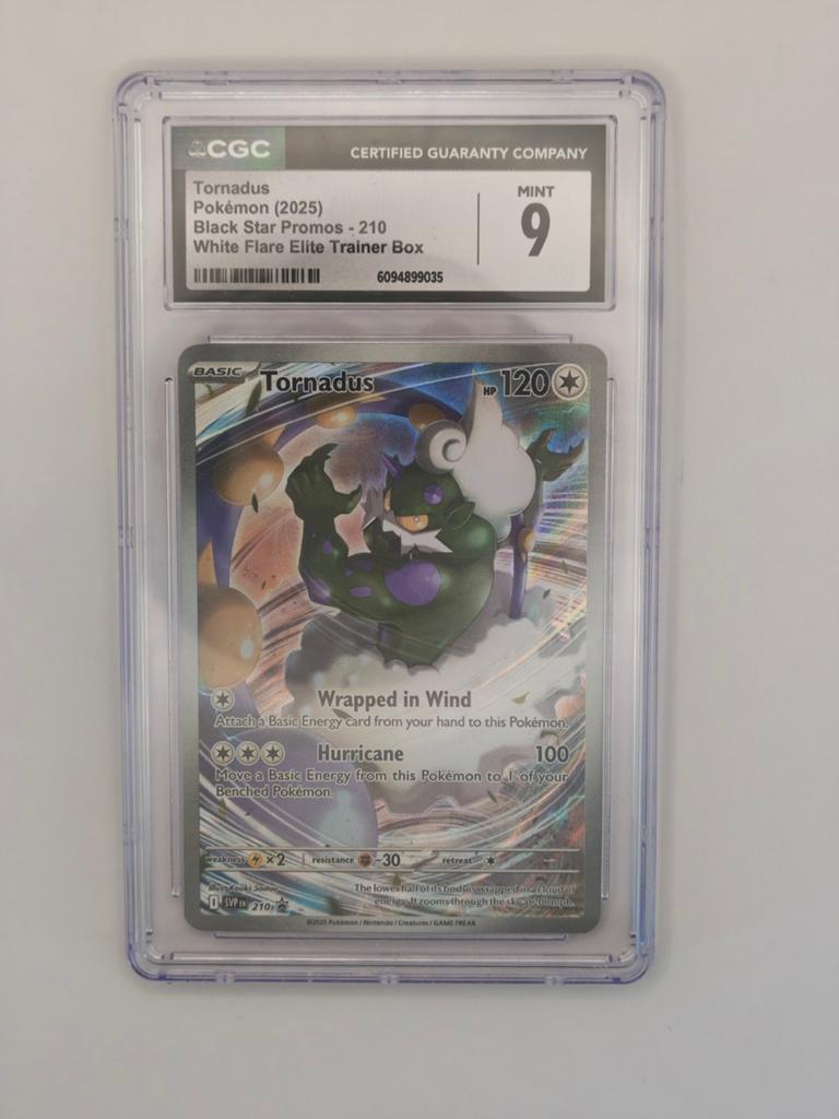 Tornadus Pokémon Kaart CGC Mint 9 - Black Star Promos, Ophalen of Verzenden, Zo goed als nieuw, Losse kaart