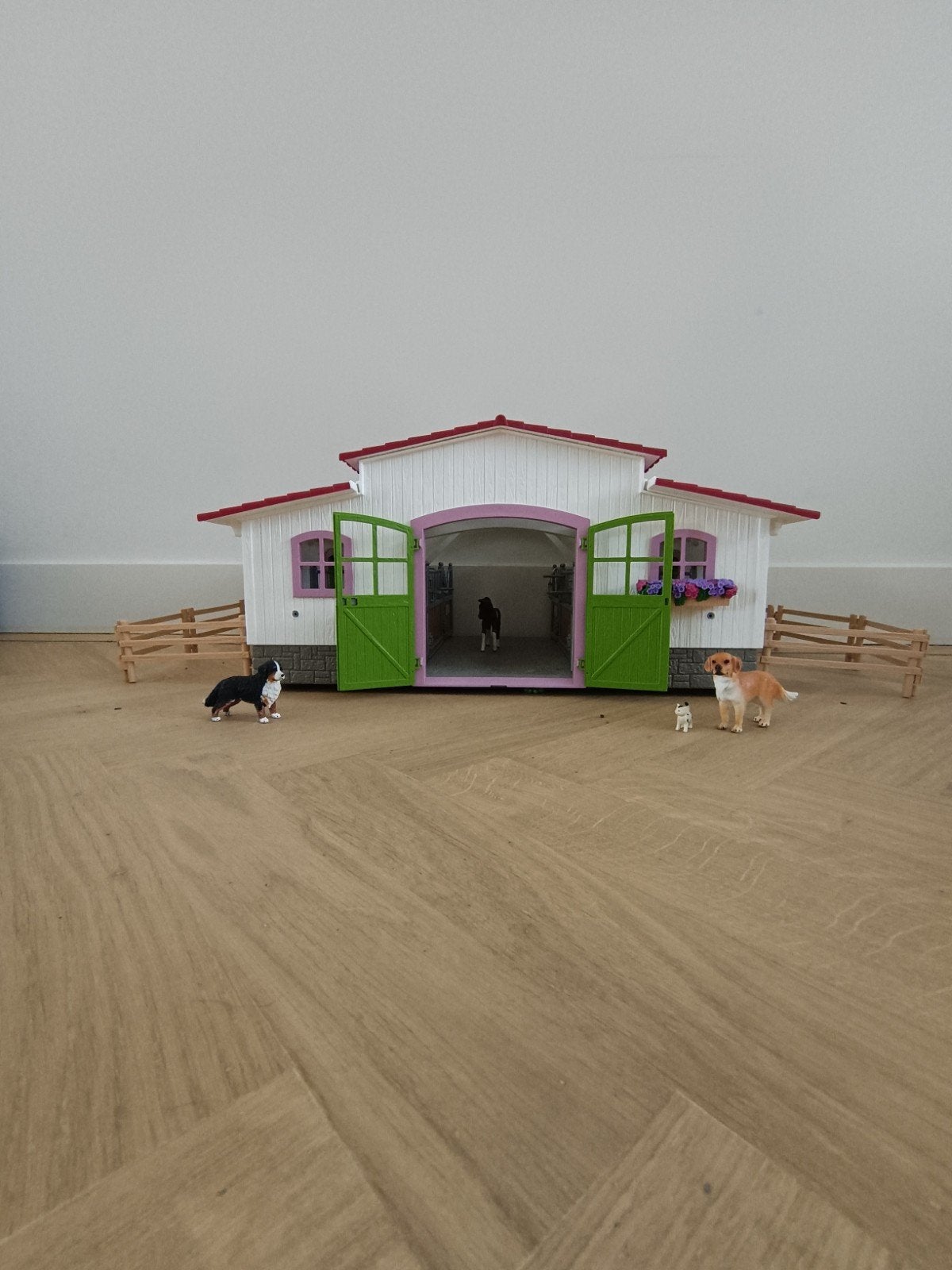 Schleich manage stal met accessoires, Ophalen of Verzenden, Gebruikt, Jongen of Meisje