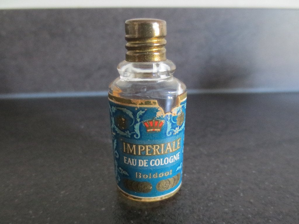 Boldoot:Miniatuur flesje Eau de Cologne Imperiale. 5 cm.hoog, Ophalen of Verzenden, Gebruikt, Miniatuur
