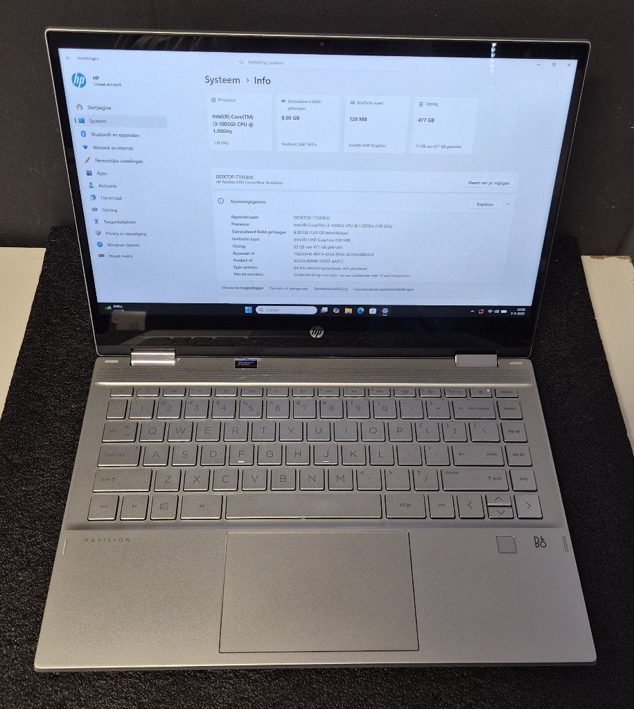 HP Pavilion x360 14-dw0705nd i3-1005G1 512GB SSD Touchscreen, Hp, Gebruikt, 2 tot 3 Ghz, Verzenden