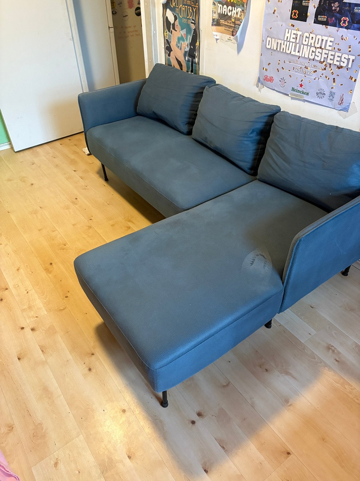 Hoekbank, 125 tot 150 cm, 150 tot 200 cm, Ophalen of Verzenden, Zo goed als nieuw