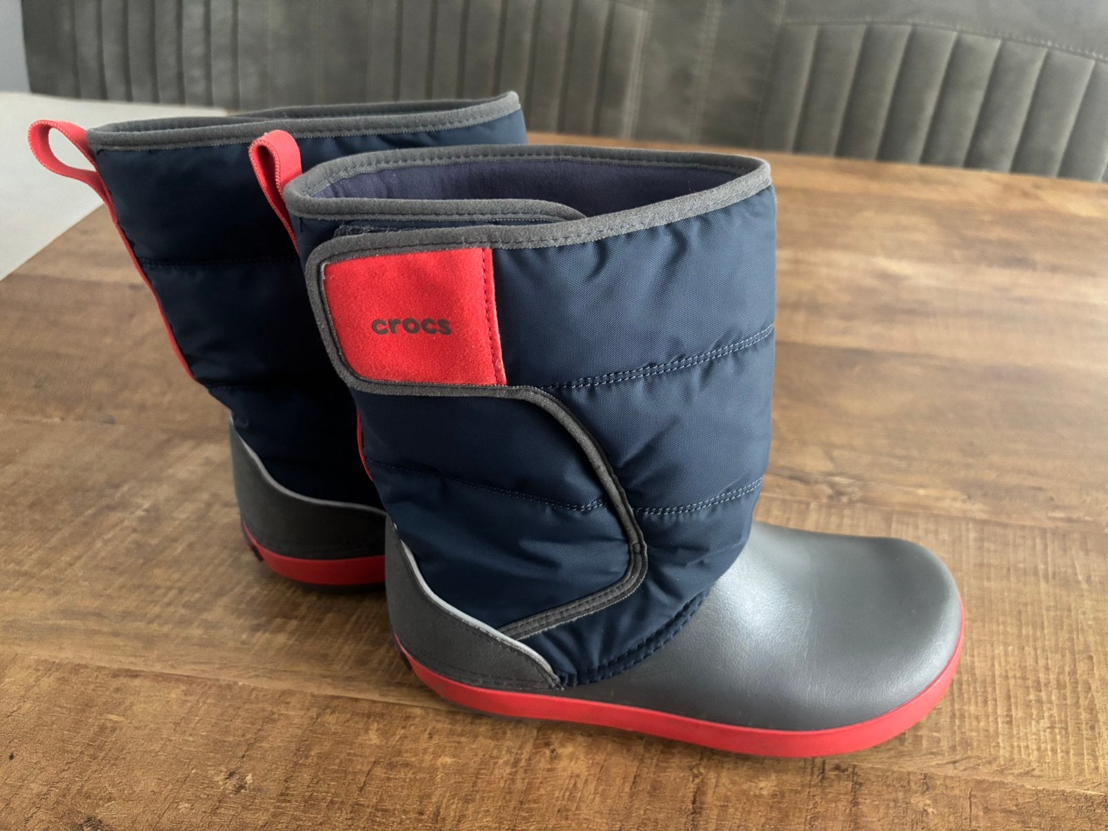 Crocs Snowboots LodgePoint Snow Boot maat J4 (36-37), Ophalen of Verzenden, Zo goed als nieuw, Jongen of Meisje, Laarzen