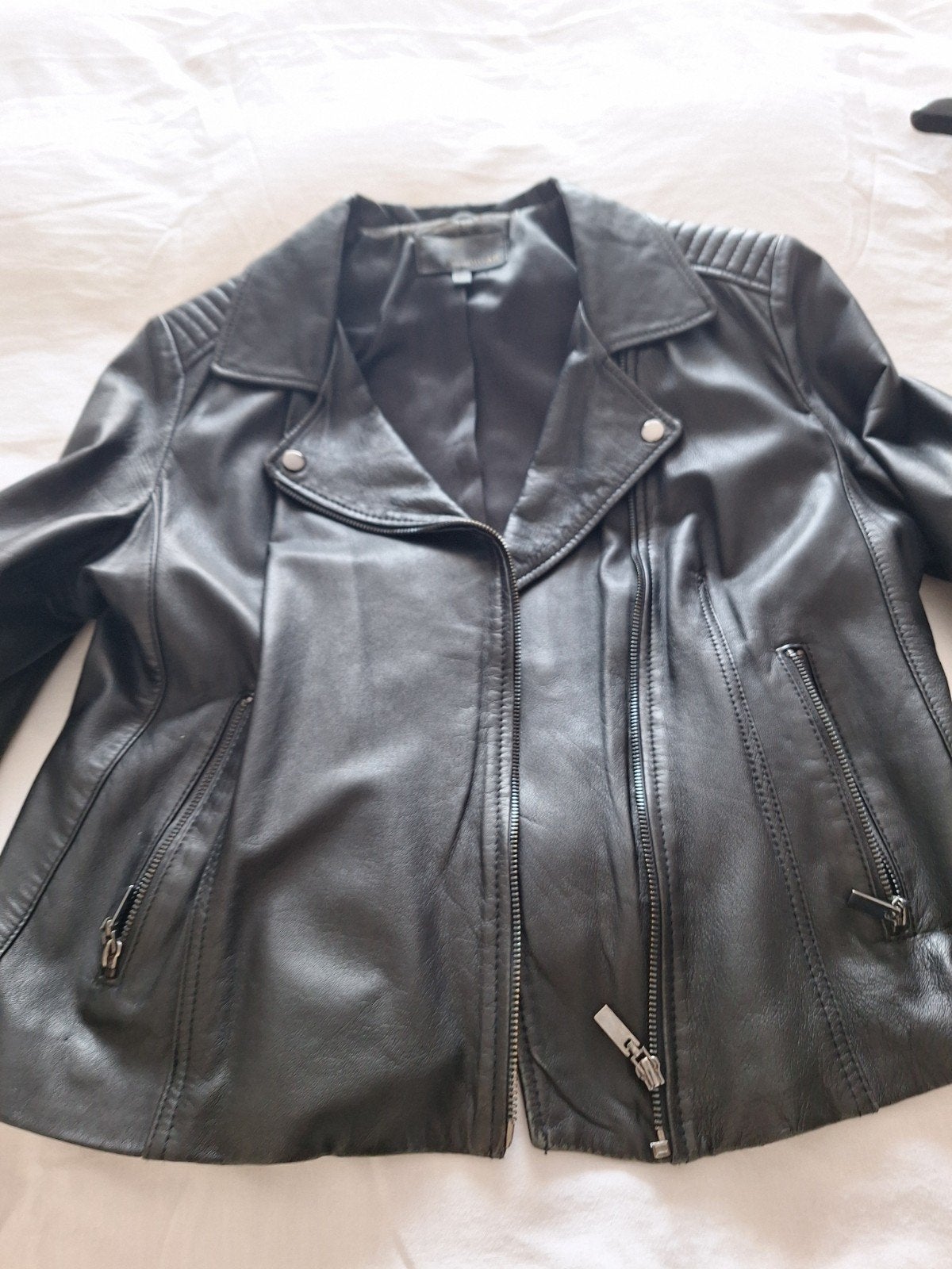 Leder Bikerjack Arma maat 46 zwart, Zwart, Arma, Maat 46/48 (XL) of groter, Ophalen of Verzenden
