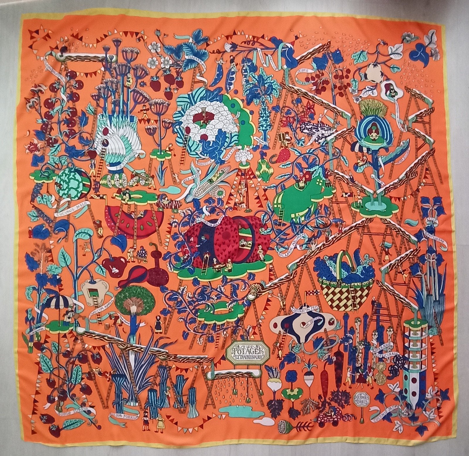 Grote sjaal Hermes stijl, Ophalen of Verzenden, Zo goed als nieuw, Maat 46/48 (XL) of groter, Sjaal