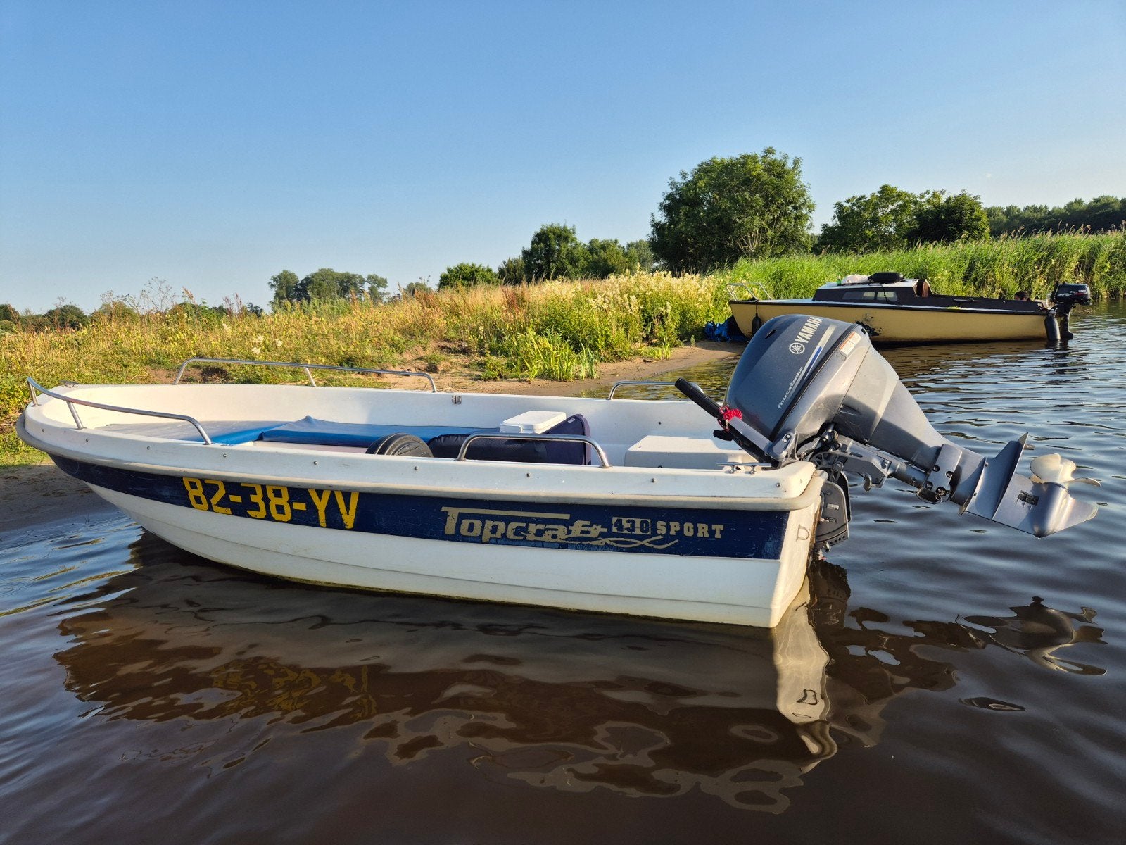 Topcraft 430 Sport met 25 pk 4 tact Yamaha buitenboordmotor, Watersport en Boten, Speedboten, Ophalen, Gebruikt, Tot 1.00 meter