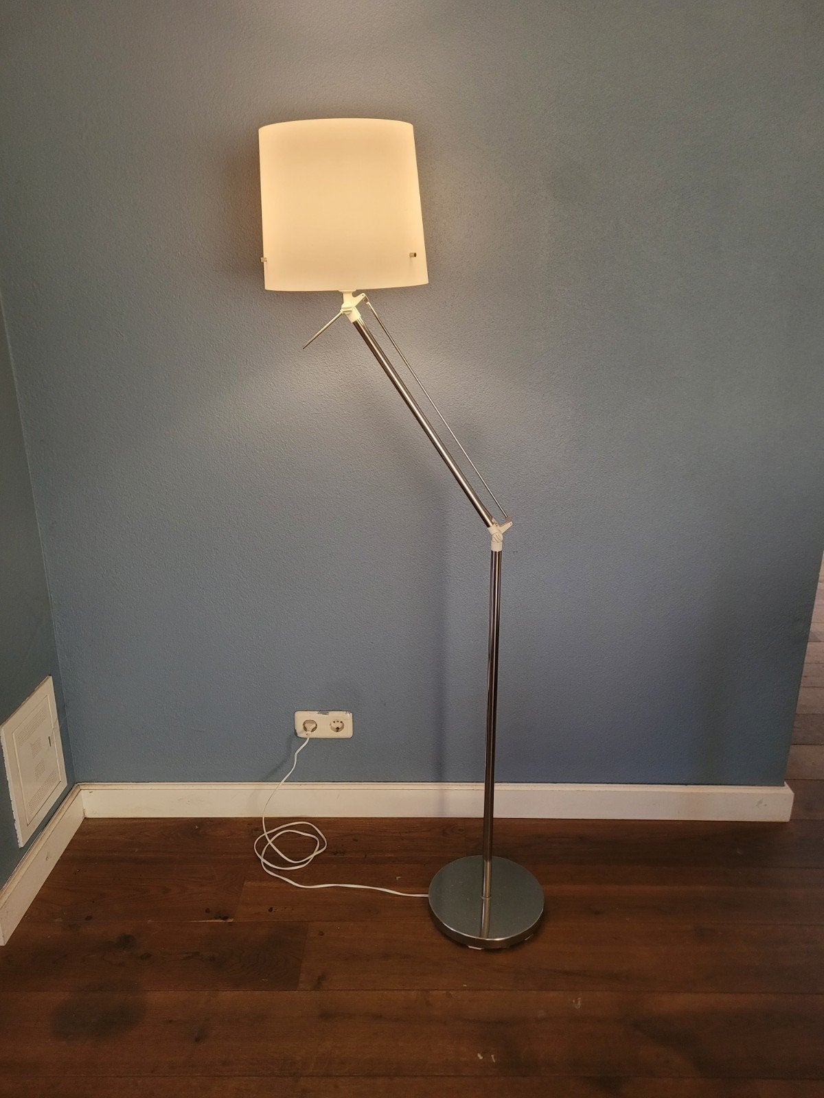 IKEA Samtid Chrome vloerlamp met witte kap, Ophalen