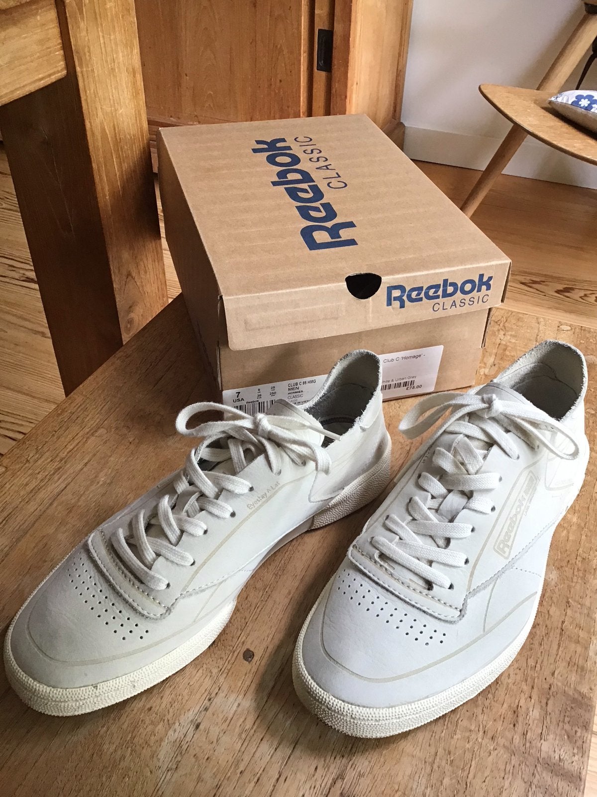 Reebok Club C 85 Homage Sneakers Maat 39, Beige, Ophalen of Verzenden, Sneakers of Gympen, Zo goed als nieuw