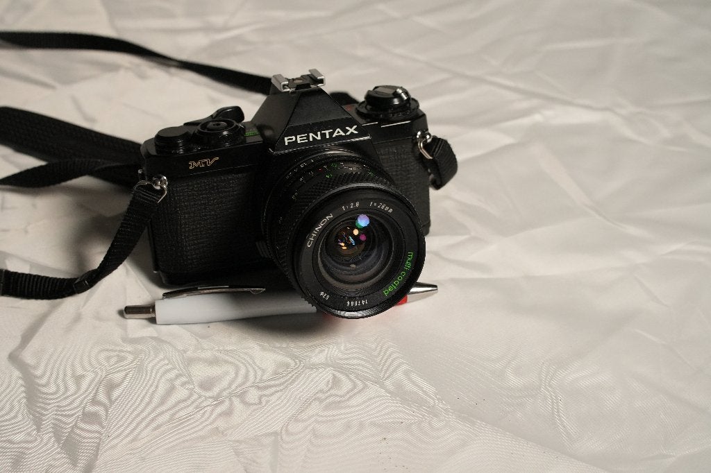 Pentax MV Analoge Filmcamera, Ophalen of Verzenden, Gebruikt, Spiegelreflex, Pentax