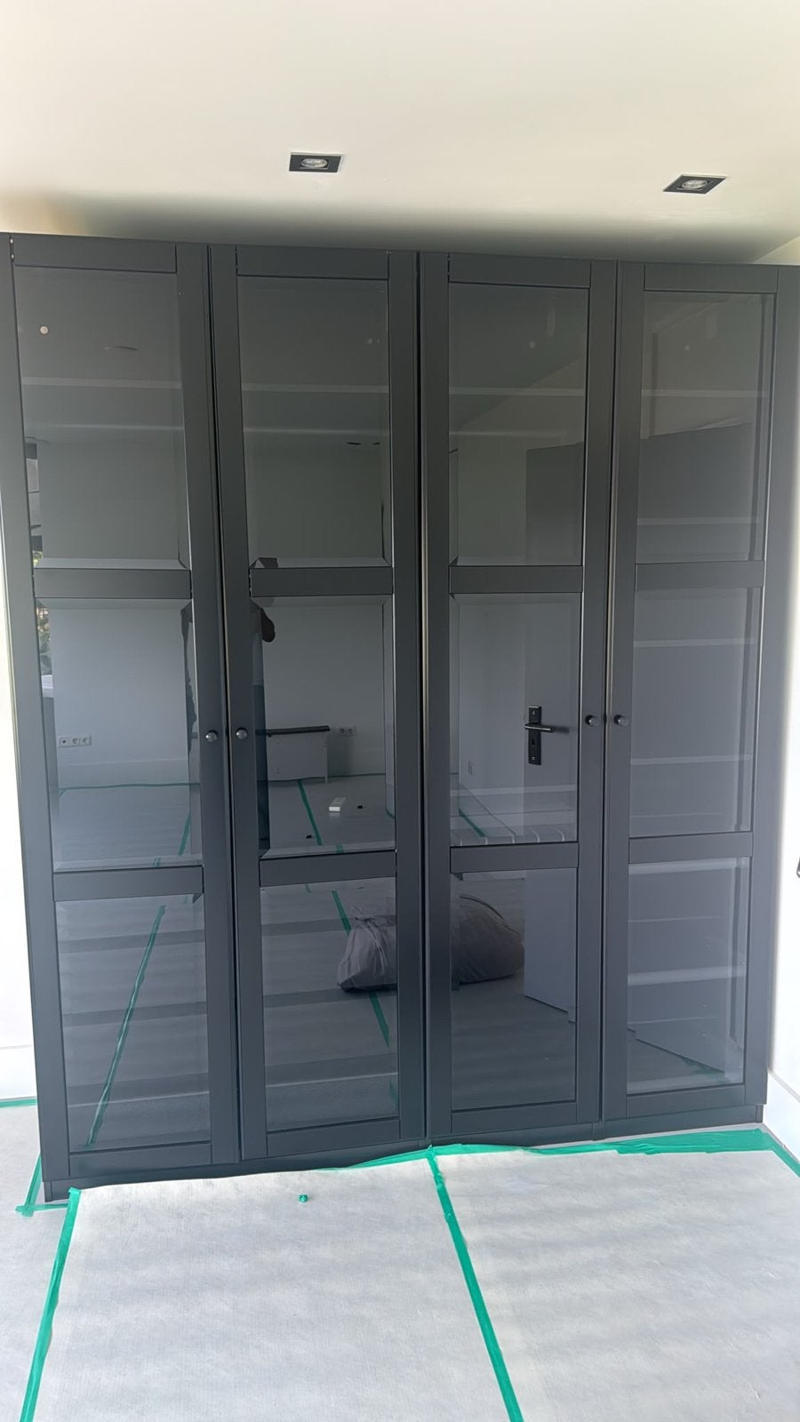4x IKEA Pax deuren met glas (zonder scharnieren), Ophalen of Verzenden, Zo goed als nieuw