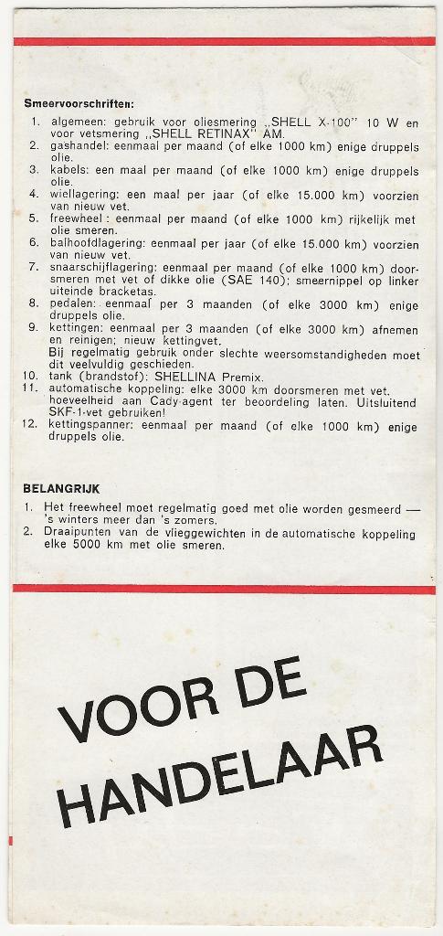 Kaptein Cady handelaar (CD01) bromfiets folder, Ophalen of Verzenden, Zo goed als nieuw