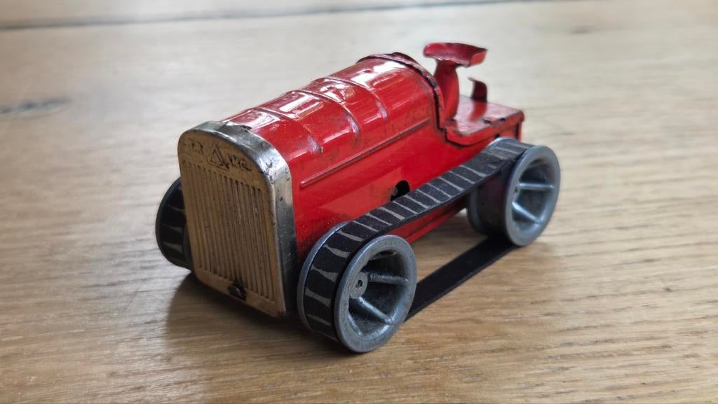 Oude blikken speelgoed tractor bulldozer Tri-ang Minic, Antiek en Kunst, Antiek | Speelgoed, Verzenden