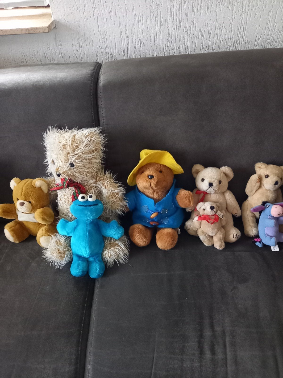 Diverse knuffels: Paddington, Koekiemonster, Iejoor en beren, Kinderen en Baby's, Gebruikt, Disney, Beer, Ophalen of Verzenden