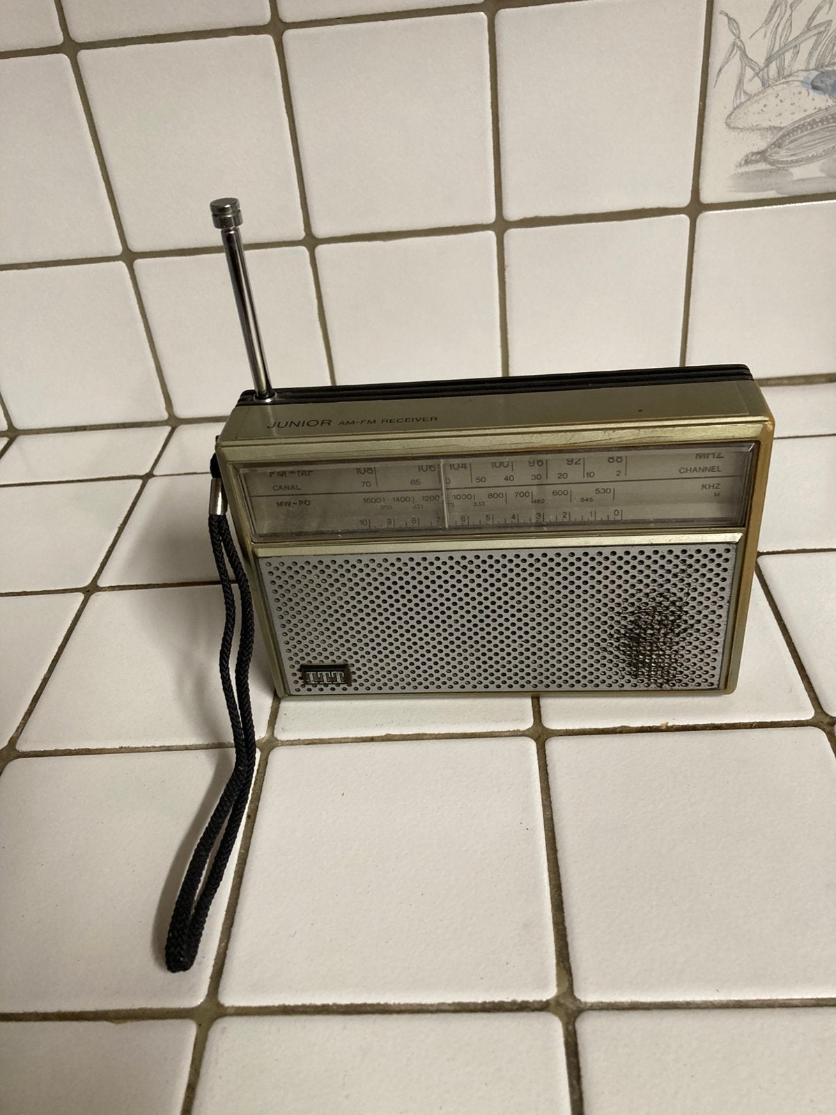 ITT Transistorradio junior am-fm receiver, Ophalen of Verzenden, Gebruikt, Transistorradio